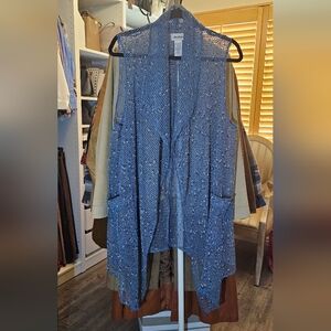 Le Moda Open Weave Vest. One Size.